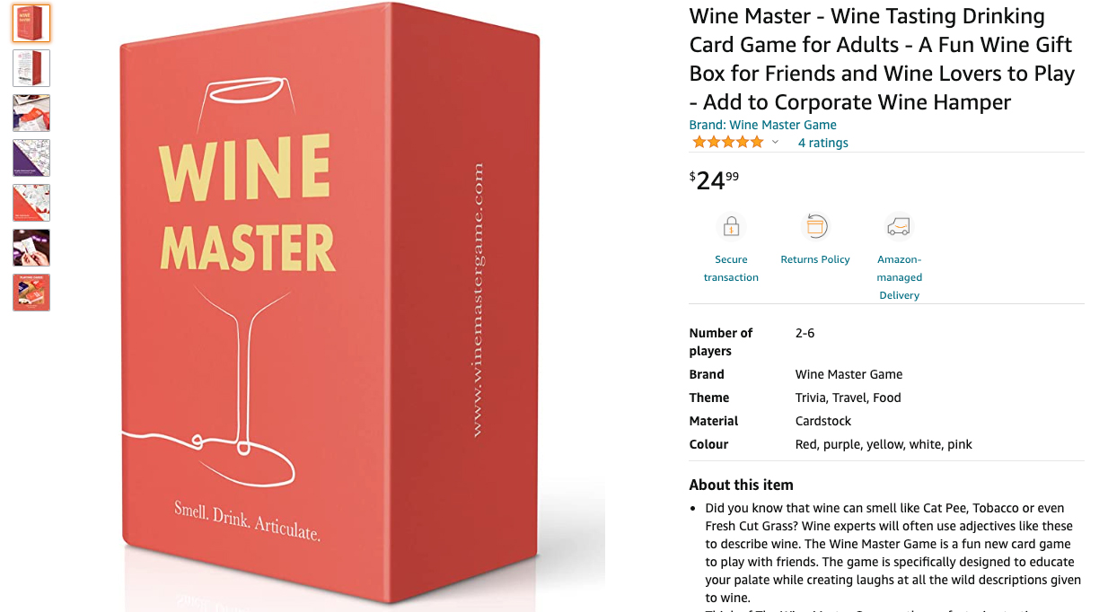 Home Page - Wine Master Game